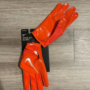 Nike Vapor Jet 5.0 Football Receiver Gloves Size XL Orange White (CZ6727-844)